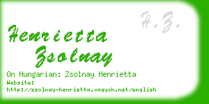 henrietta zsolnay business card
